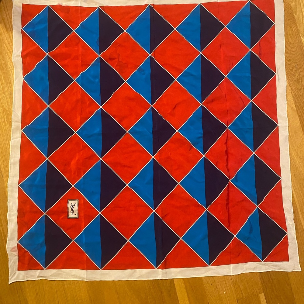 Vintage YSL 100% Silk Scarf